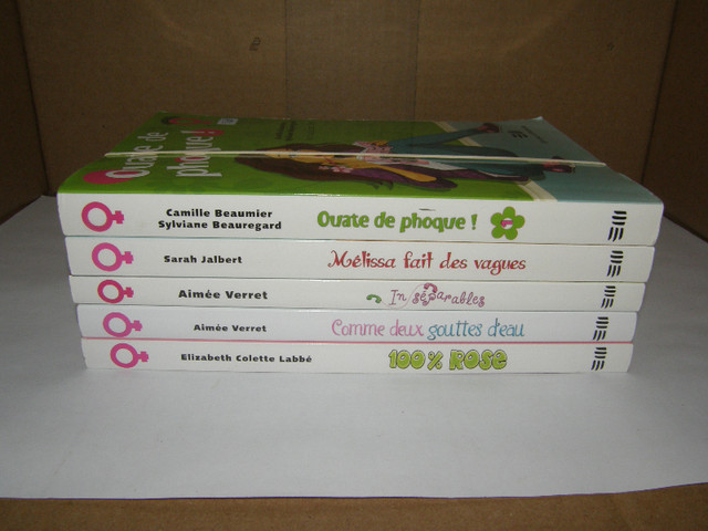 Lot de 5 Livre Roman Jeunesse Génération Fille 100% Rose Mélissa in Children & Young Adult in Québec City