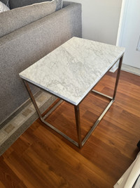 Faux Marble Side Table 