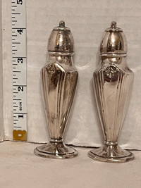 Vintage Silver Plated Salt  /  Pepper Shakers