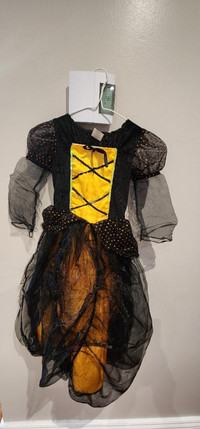 Robe et chapeau fille Halloween 3-4-5 ans