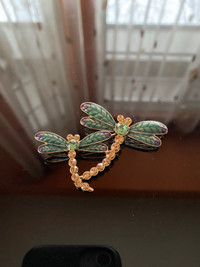 Anne Klein Brooch Double Dragonflies brooch 
