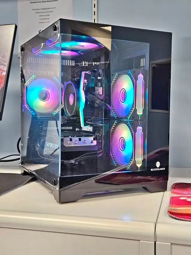 BLACK CASE NEW GAMING PC Ryzen 5 5500,16G, 1TB SSD RTX 4060 in Desktop Computers in Mississauga / Peel Region - Image 2