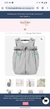 Porte bébé pour jumeaux "Twin Weego"
