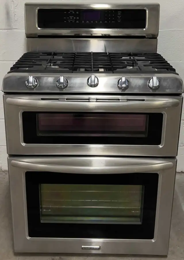 SALE! DUAL GAS Double Stove  “KITCHEN AID” 30 onch in Dishwashers in Barrie - Image 2