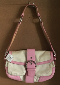 Couch Women Pink/White Leather Hand Bag