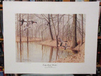 "Early March Woodies" Print 17" x 22" by Ken Bucklew SIGNED