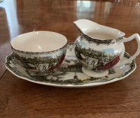 Johnson Brothers - Friendly Village - small bowl/creamer and tra