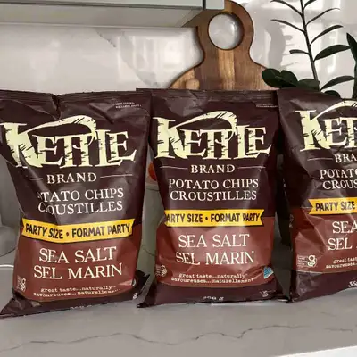 3 party size kettle chips , View more