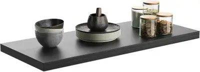 Wall Shelf Set of 1 Dark Wood Floating Shelves 30 in W x 10 in D, View more