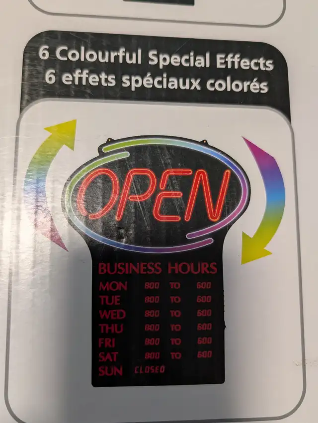 Newon LED OPEN Sign - Programmable Hours + Flashing Effects $125 ...