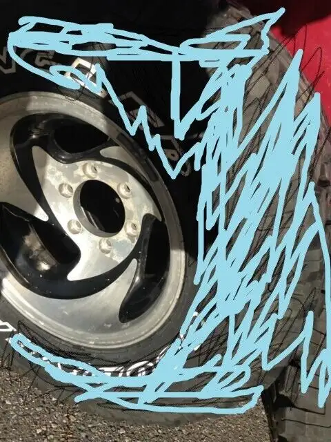 four studded 235 x 75 x r15 on 4  american eagle rims in Tires & Rims in Vernon - Image 4