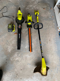 Ryobi 40V Yard Tools: Hedge, Grass Trimmers, Blower & Charger