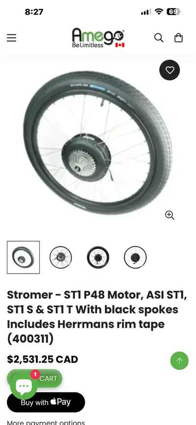 Brand New rear hub motor for Stromer with wheel set, View more