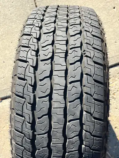 set of four Goodyear Wrangler all-terrain tires for your 1/2 ton truck or SUV. These tires only have...