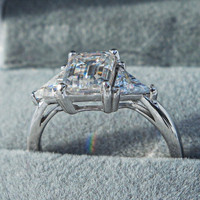 3 Carat Moissanite Diamond Ring  