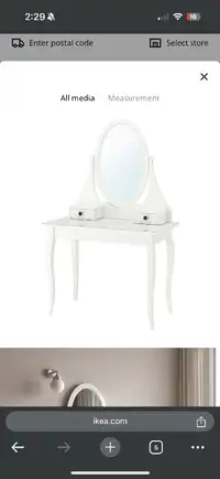 $100 IKEA - HEMNES Dressing table with mirror, white