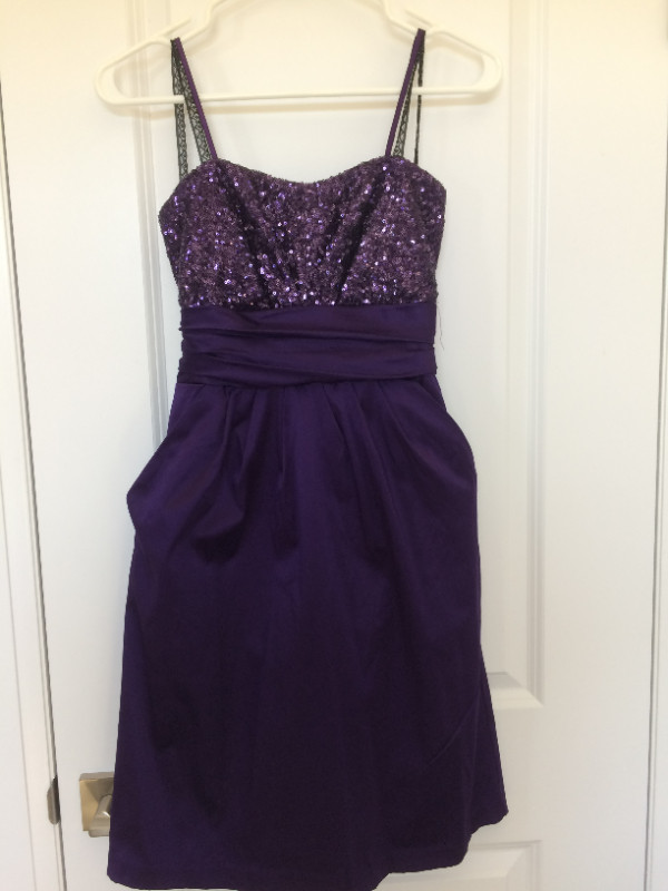 Purple Satin Finish Dress - New Price! in Women's - Dresses & Skirts in Kitchener / Waterloo