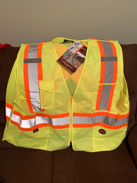 5XL Deluxe Safety Vest. 4 Pockets. 5XXXXXL Big guy? Big vest.