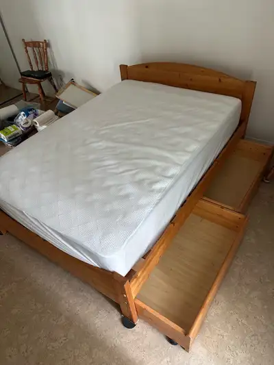 Solid Wood Double bed frame Made in Canada  *FREE Delivery , View more