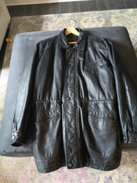 Men's Danier Black Leather Jacket/Coat