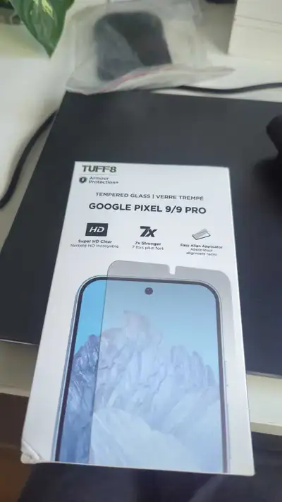 Google pixel 9/9 pro tempered glass screen protector free, View more