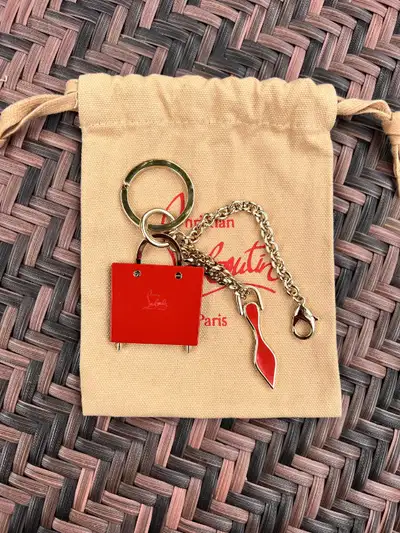 Christian Louboutin Key Ring Bag motif bag charm keychain, View more
