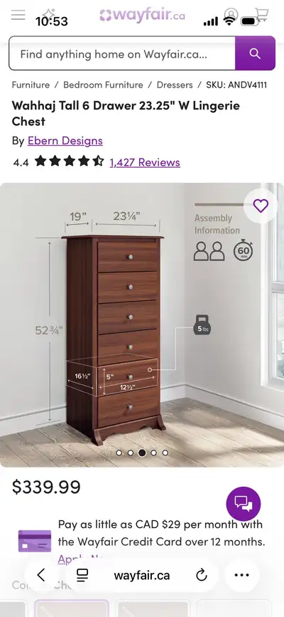 Tall dresser, View more