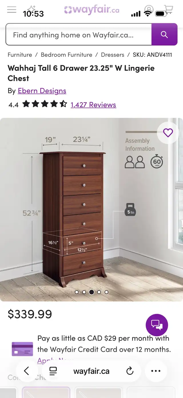 Tall dresser in Dressers & Wardrobes in Kitchener / Waterloo - Image 2