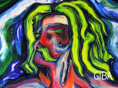 Vercingétorix 48 x 48 - Peinture à l'huile par Giba, View more