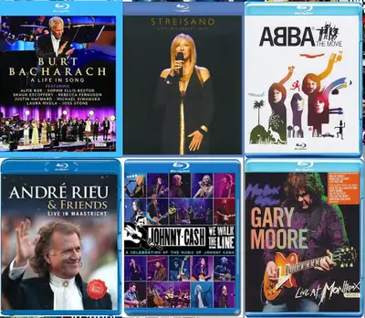 Bluray live music concert discs. BURT BACHARACH - A Life In Song - $15 BARBRA STREISAND - Live 2006...