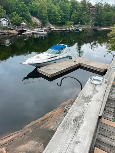 Perfect cruiser 270 searay excellent condition full camper top and ready to go sitting in the water...