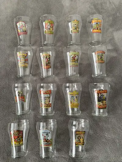 Call or txt Graham 416-875-4060 Firkin Pub Glasses set of 15 Selling the set for $15 Set includes: Q...