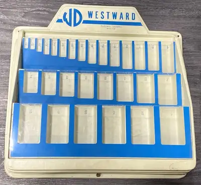 Vintage Westward Drill Bit Display 18” x 18”, View more