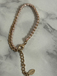 Aldo Bracelet Gold Tone Wrapped Chain Links With Hang Tag