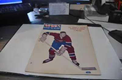 sport revue magazine hockey juillet 1958 leo labine mtl canadien, View more