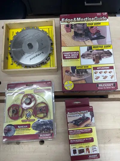 woodworking tools. craftex, miles craft, micro jig, dremel, View more