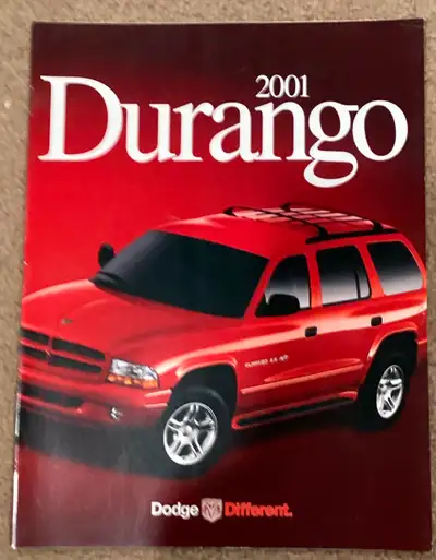 2001 DODGE DURANGO BROCHURE FOR SALE THIS ENGLISH BROCHURE HAS 15 COLOURED PAGES SHOWING MODELS OF T...