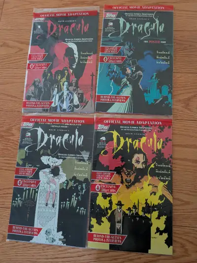 Bram Stoker's Dracula Comics Complete set of 1 to 4 - 1992 Topps, View more