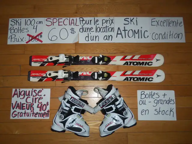 Ensembles kits ski alpin et twin tip 80 93 100 110 cm in Ski in Drummondville - Image 11