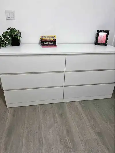 white IKEA malm 6-drawer dresser , View more