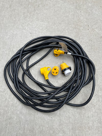 50’ 30A Extension Cord with Adapters