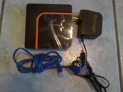 Vonage VOIP phone adapter VDV22-VC with two phone ports, View more