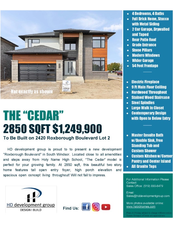 2420 Roxbrough Boulevard 2850Sqft Two Storey Houses for Sale