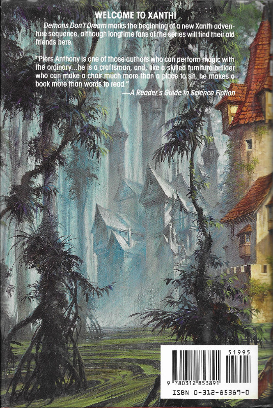 DEMONS DON’T DREAM Piers Anthony A XANTH Adventure 1993 HcvDJ1st in Fiction in Ottawa - Image 2