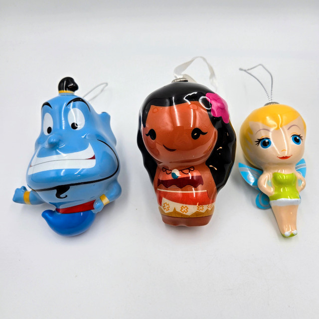 Disney Christmas Ornaments Genie Tinkerbell Moana Kawaii Art Lig in Holiday, Event & Seasonal in Strathcona County