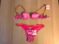 Agent Provocateur Silk Set (Viv), NWT, 36A and AP Size 2