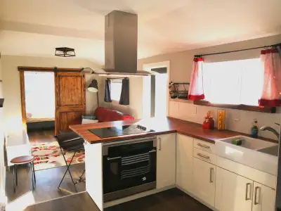 Located on acreage in a quiet, rural neighbourhood Bright and cozy, fully furnished 1 bedroom suite...