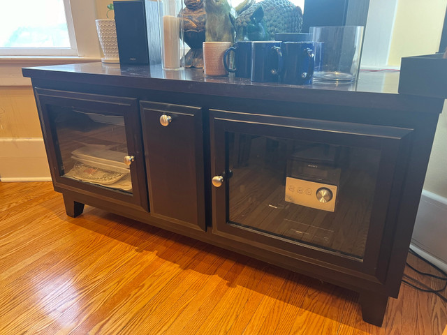 Custom made walnut Purba media console and towers in TV Tables & Entertainment Units in Calgary - Image 2