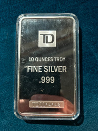 TD 10 ounce Fine Silver Bar