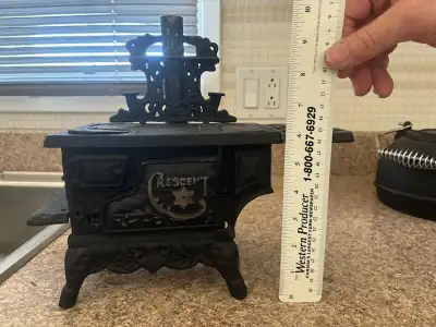 Vintage/Antique miniature Cast Iron Stoves, View more